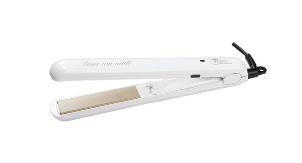 Випрямляч для волосся TICO Professional Laser Ion Midi іонізація титанові пластини 20×95 мм 200°C Білий (62749)