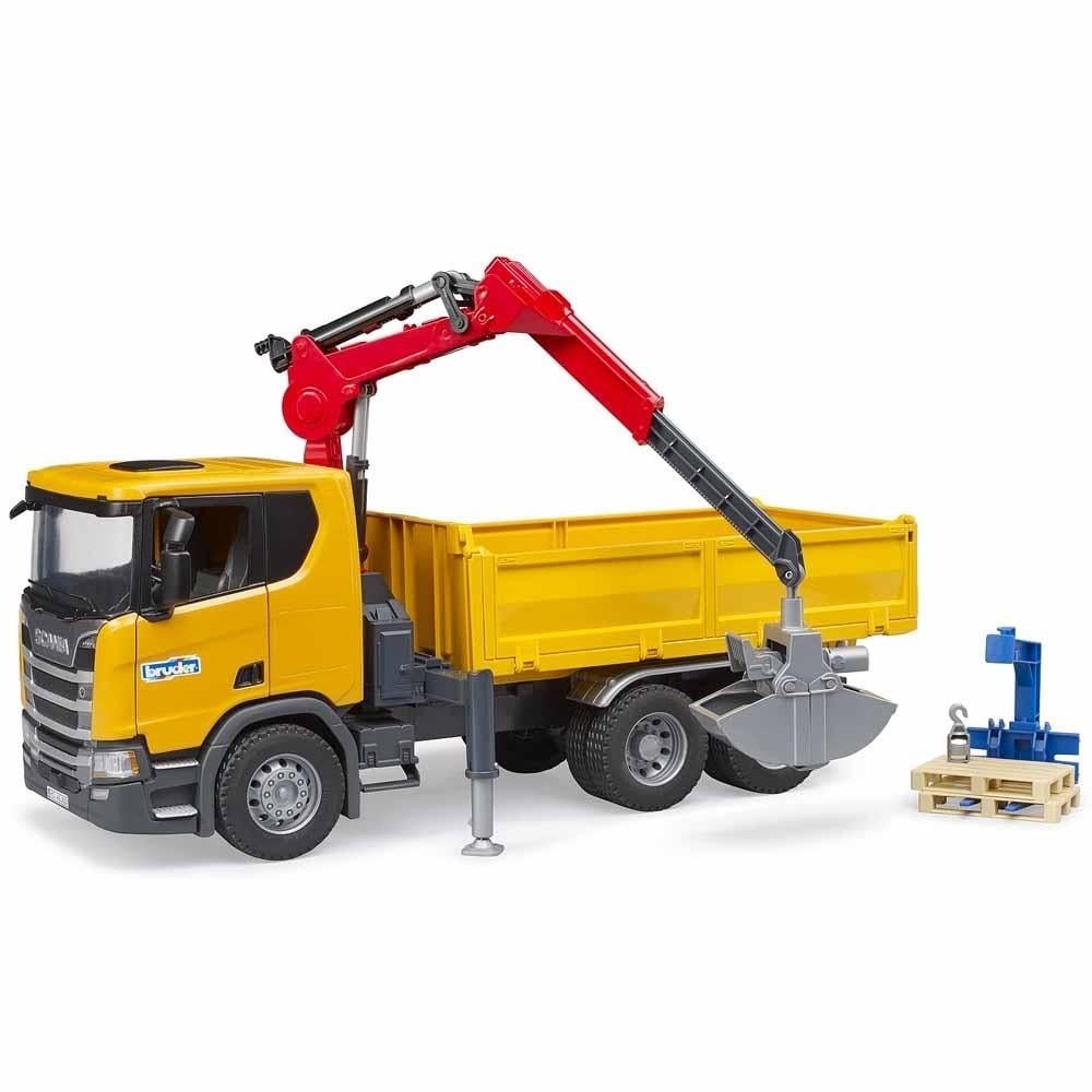 Игрушечная машинка Bruder Самосвал Scania Super 560R с краном-манипулятором и аксессуарами 1:16 (03551) Игрушечная машинка Bruder Самосвал Scania Super 560R с краном-манипулятором и аксессуарами 1:16 (03551)