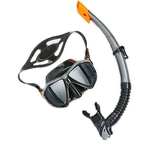 Набор для плавания Zelart M208-SN120 Серо-черный (60363101)