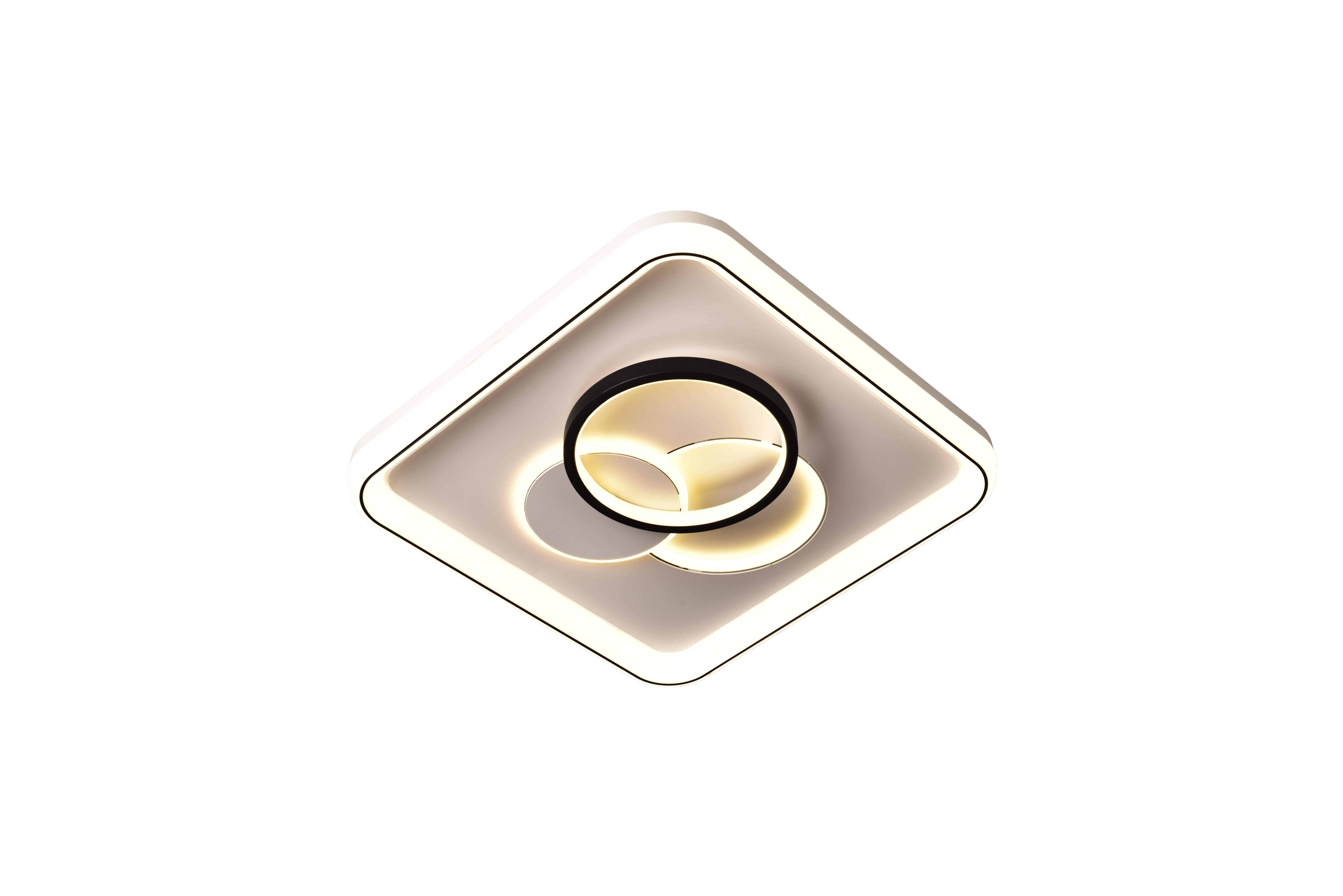 Люстра светодиодная акриловая Valeso V L5011 WT+BK квадратная