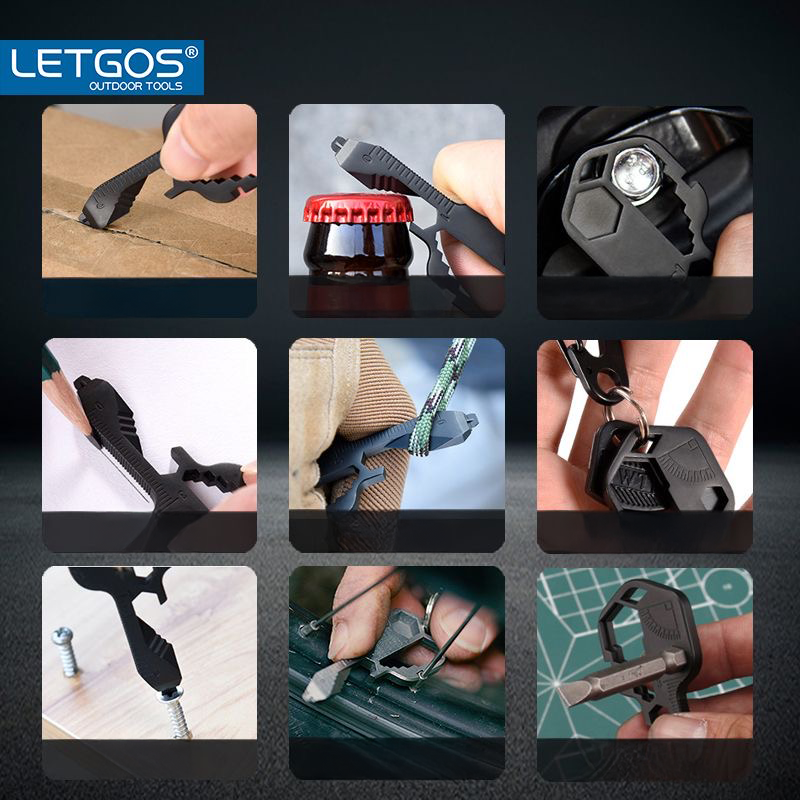Міні-мультитул багатофункціональний LETGOS 14в1 універсальний на ключі (001052) - фото 3 Міні-мультитул багатофункціональний LETGOS 14в1 універсальний на ключі (001052) - фото 3