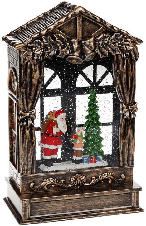 Фонарь новогодний декоративный Щедрый Санта с подсветкой LED подвесной 25,5 см