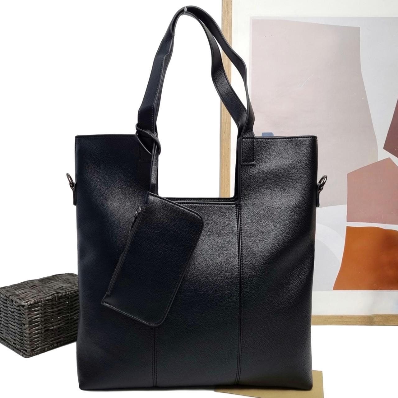 Сумка-шопер жіноча Eteral Smile штучна шкіра Чорний (A-98655 black)