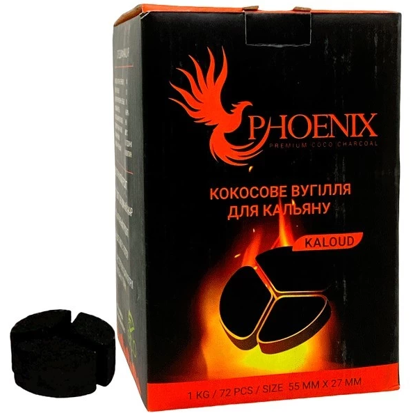 Уголь для кальяна кокосовый Phoenix Kaloud 1 кг (2343067284) Уголь для кальяна кокосовый Phoenix Kaloud 1 кг (2343067284)