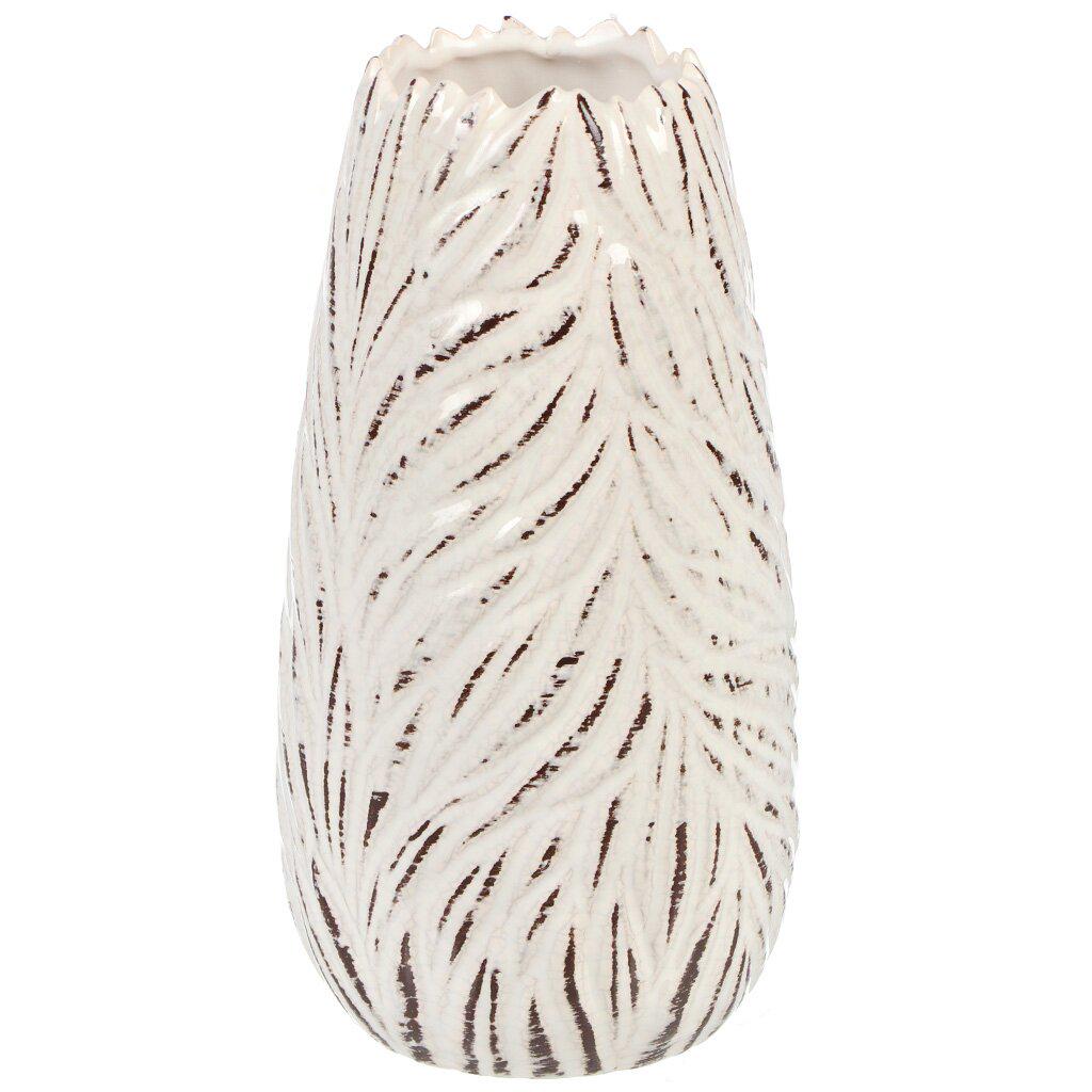 Ваза керамическая Stenson R94002W Elegant 20,5х10 см (19557341)