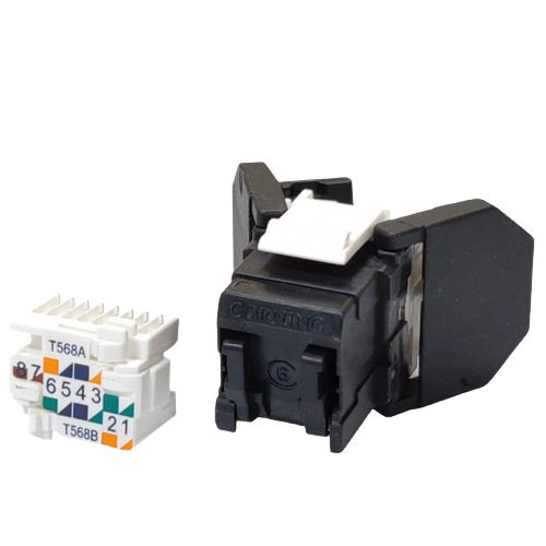 Модуль Corning Keystone RJ45 UTP Cat.6 22-26 AWG Черный (36943743)