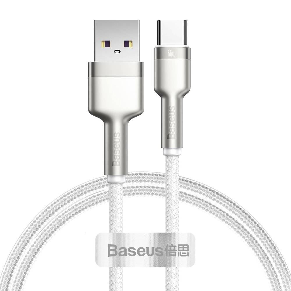 Кабель Baseus Metal Data Cable USB to Type-C CAKF000102 66W 1 м White