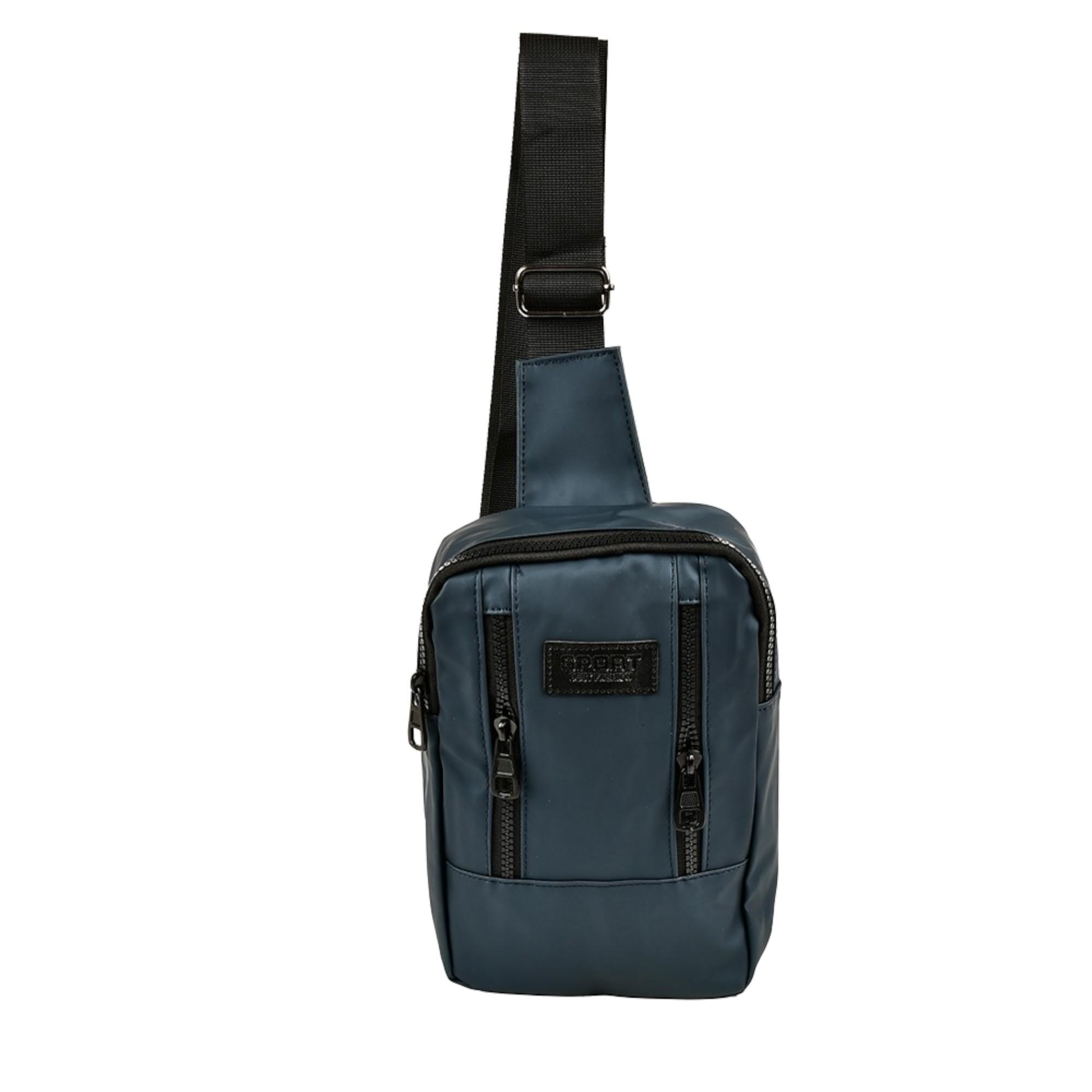 Сумка-слинг через плечо Stenson R98883 24х15,5х5 см Темно-синий (27918027)