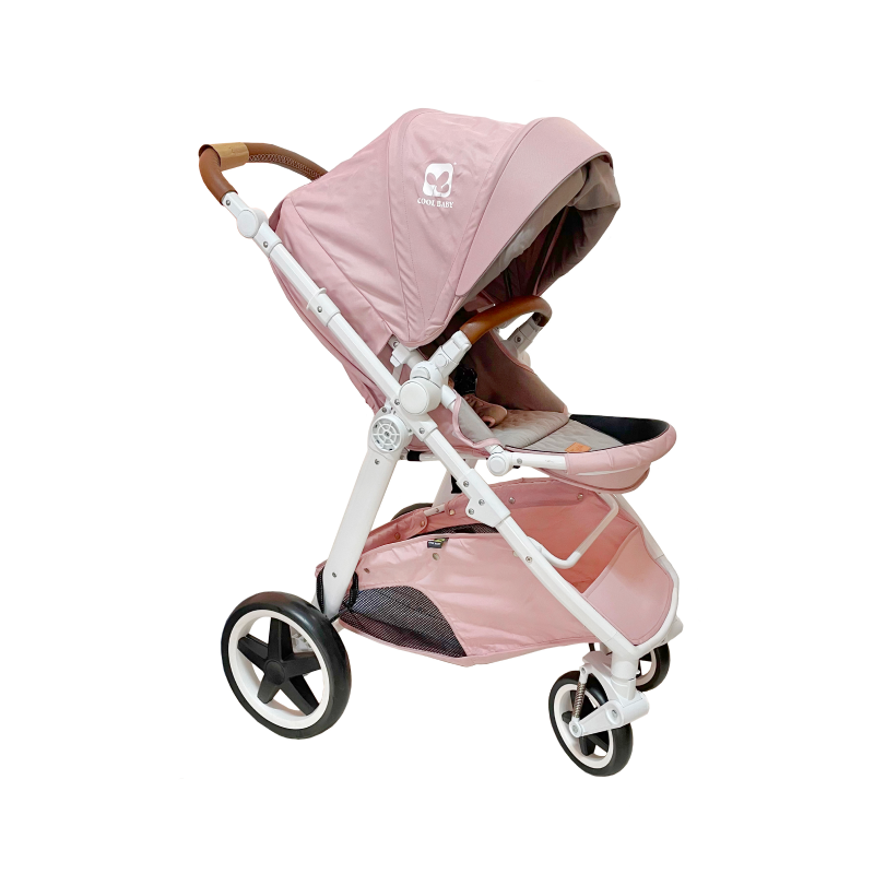 Коляска-трансформер детская для прогулок Cool Baby 3в1 до 3-4 лет Розовый (d63a37b1)