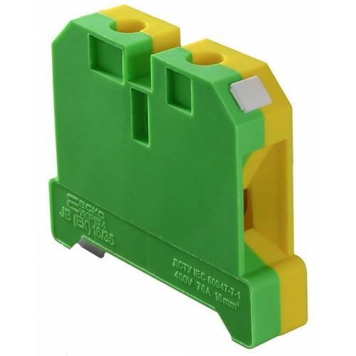 Клемма земляная АСКО-УКРЕМ JB-16/35 на DIN-рейку Желто-зеленый (28679972)
