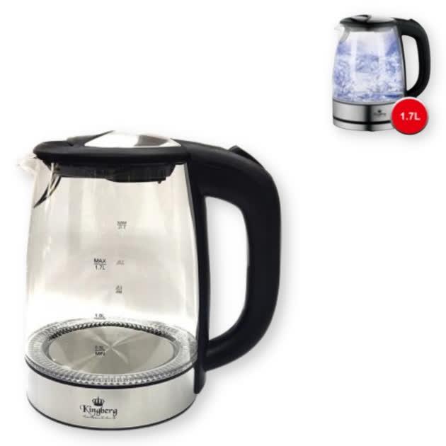 Електрочайник скляний Kingberg KB-2032 2200 Вт 1,7 л (30069886) - фото 2