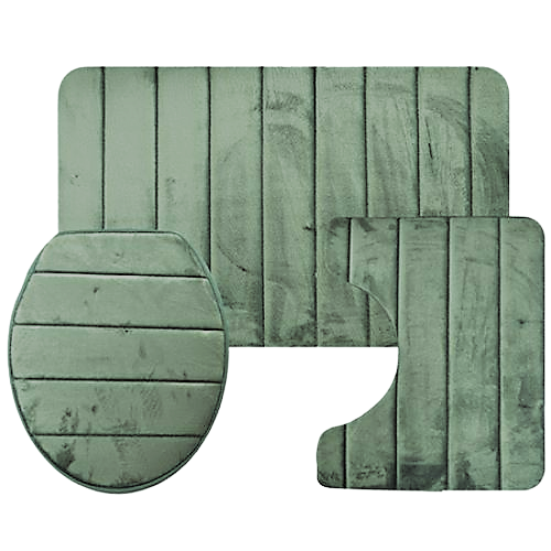 Комплект ковриков для ванной комнаты Stenson R82473 3 шт. Зеленый (10652195)