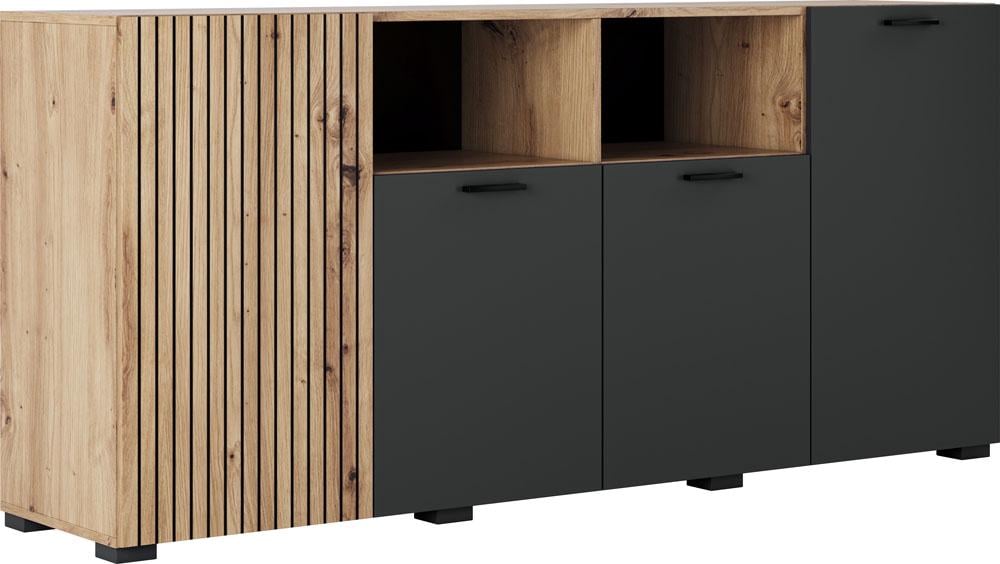 Тумба Зара 4-дверный Антрацит (000-000-636) Тумба Зара 4-дверный Антрацит (000-000-636)