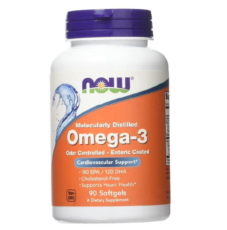 Омега 3 NOW Foods Omega-3 Molecularly Distilled Softgels 90 Softgels