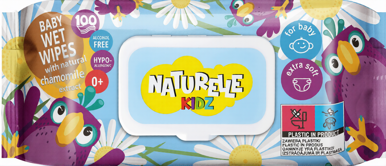 Влажные салфетки для детей Naturelle Kidz Ромашка 100 шт. (000006938) Влажные салфетки для детей Naturelle Kidz Ромашка 100 шт. (000006938)