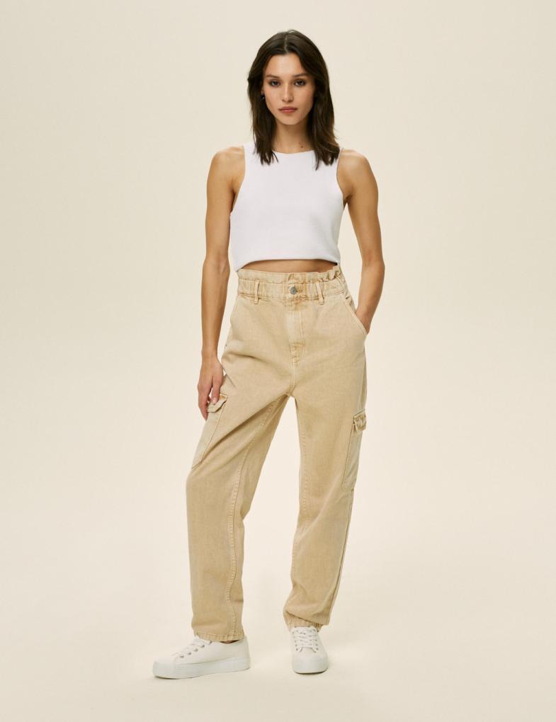 Джинси жіночі Diverse GABE р. 34 Кам'яно-бежевий (5902598977090) - фото 1