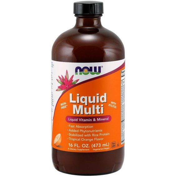 Мультиминеральный комплекс NOW Foods Liquid Multi 473 ml /32 servings Tropical Orange