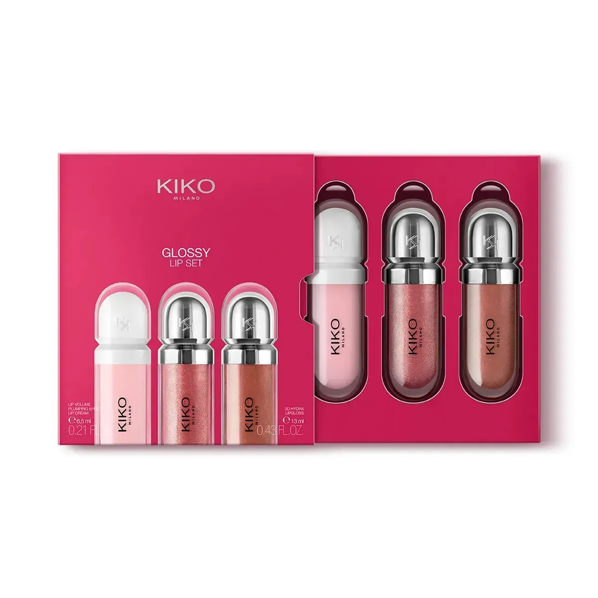 Набір блисків для губ Kiko Milano Glossy lip Set 3x6,5 мл (Т000548)