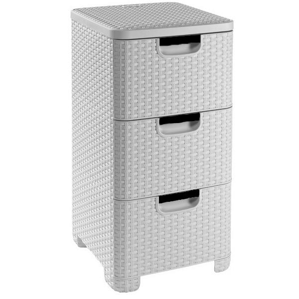 Комод пластиковий Efe plastics Brilliant на 3 ящики Білий (21553817)