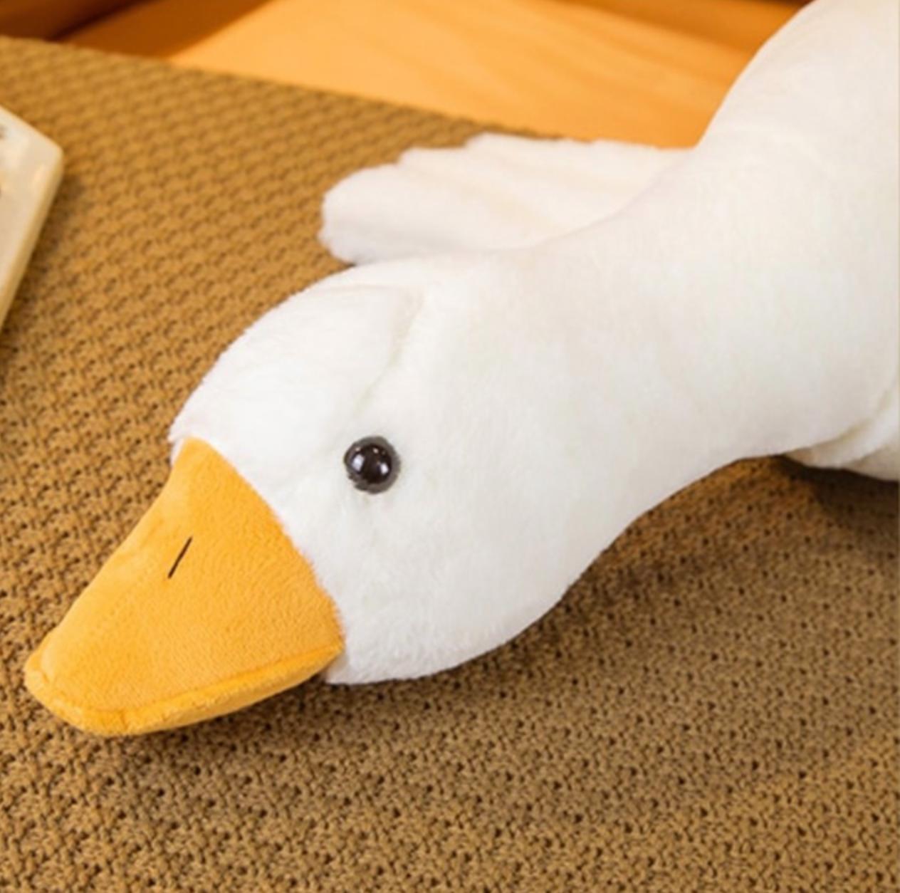 М'яка іграшка-обіймашка Гусак 110 см Білий (23116769) - фото 3 М'яка іграшка-обіймашка Гусак 110 см Білий (23116769) - фото 3