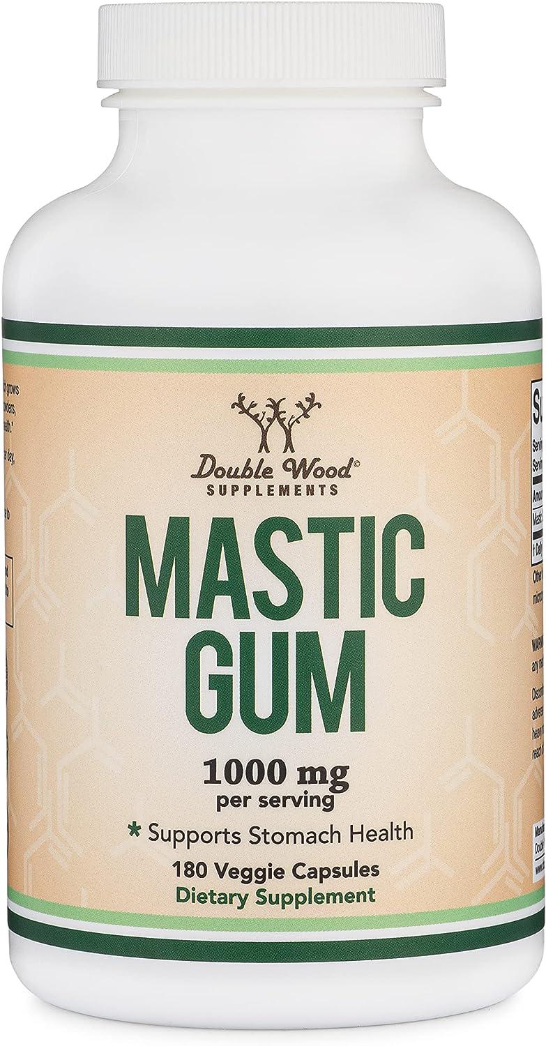 Мастиковая смола Double Wood Supplements Mastic Gum 1000 mg 180 capsules