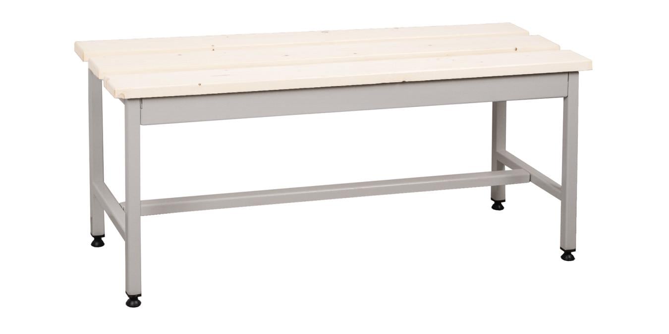 Лавка гардеробная Галиндустрия ЛГ-1-100 для раздевалки с регулируемыми ножками Светло-серый (132-119-000004860)