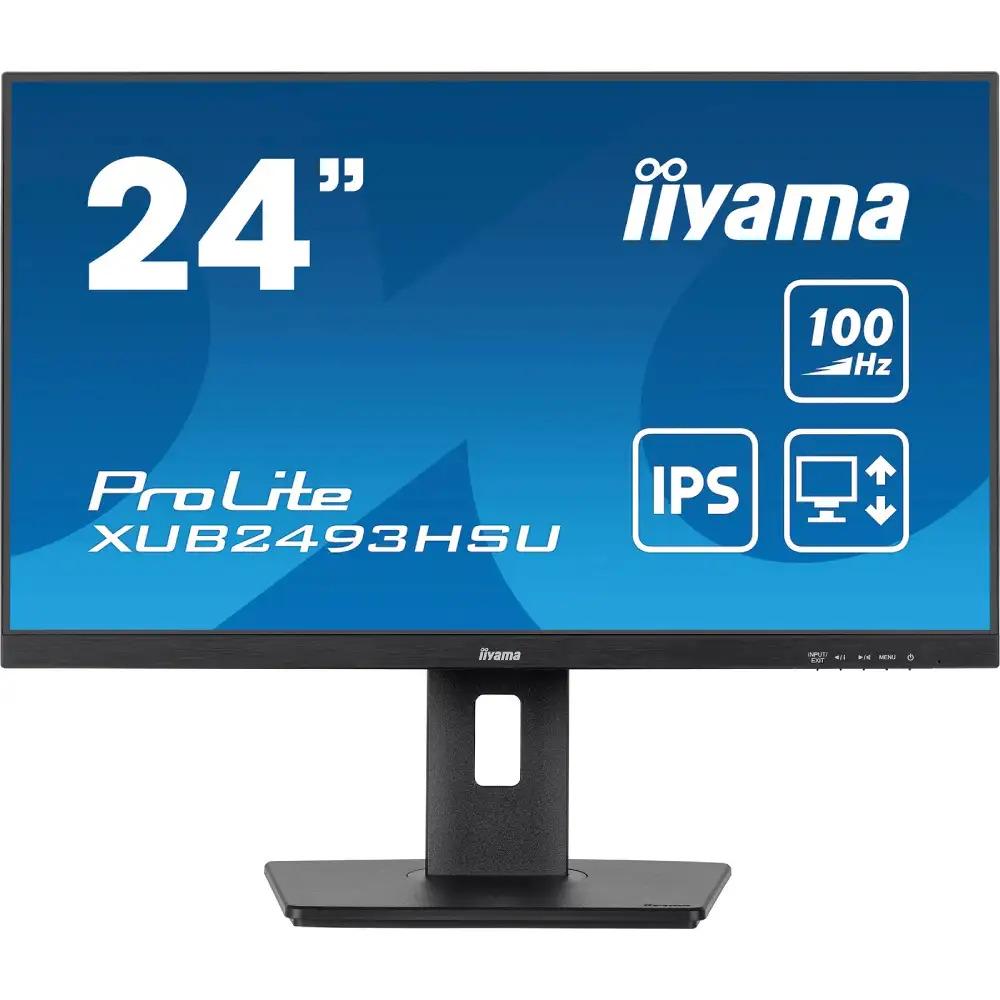 Монитор IPS Iiyama XUB2493HSU-B6 безрамочный/поворотный экран 23,8" Черный (deb62060)