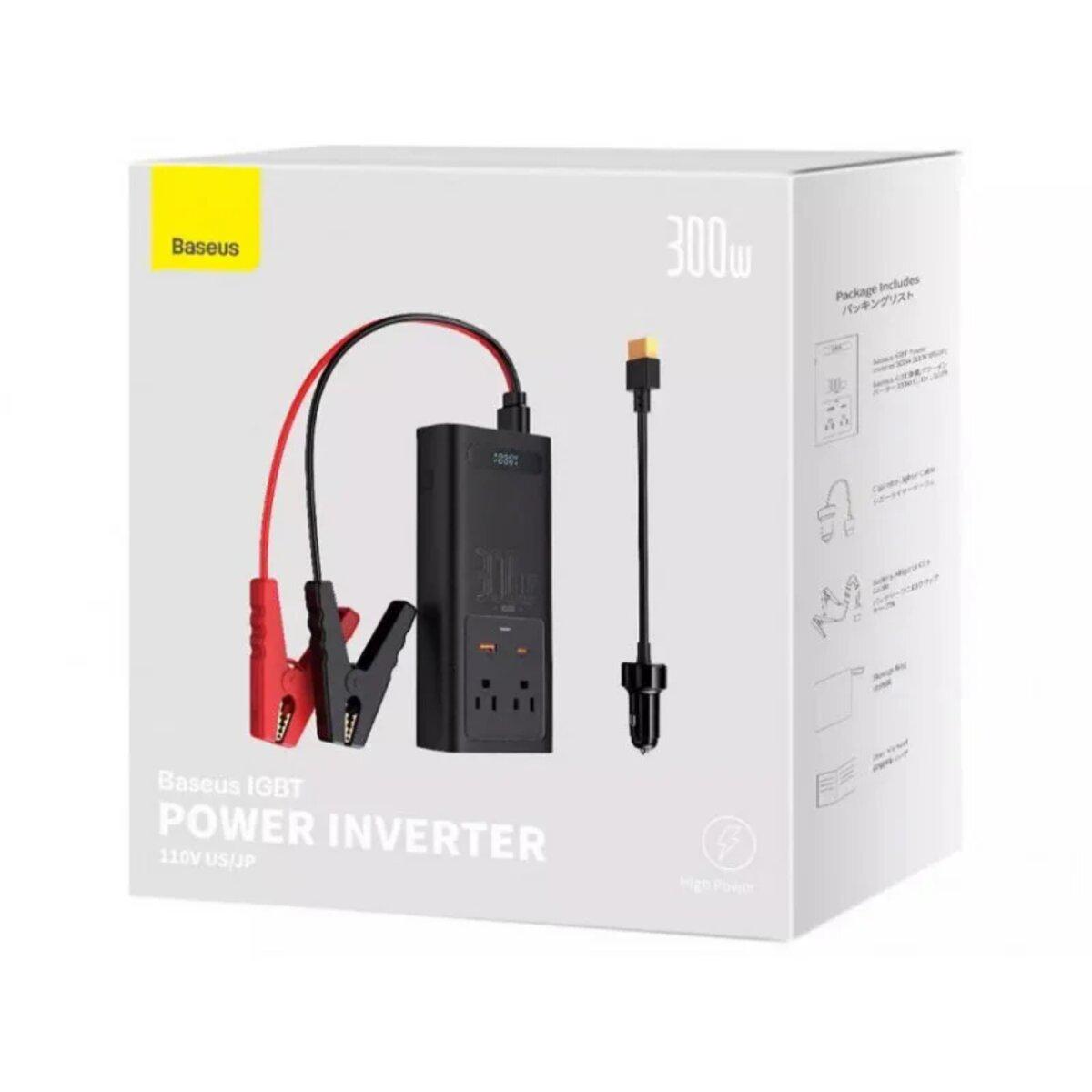 Перетворювач автомобільної напруги Baseus IGBT Power Inverter 300W 110V US/JP Black (CGNB010001) - фото 7