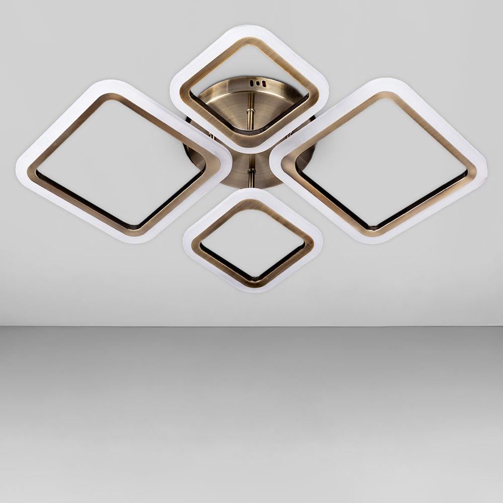 Люстра потолочная Led Light House SL-18183/2+2 AB Dimmer 3000-6000 H130/L700/W510 96W Бронзовый