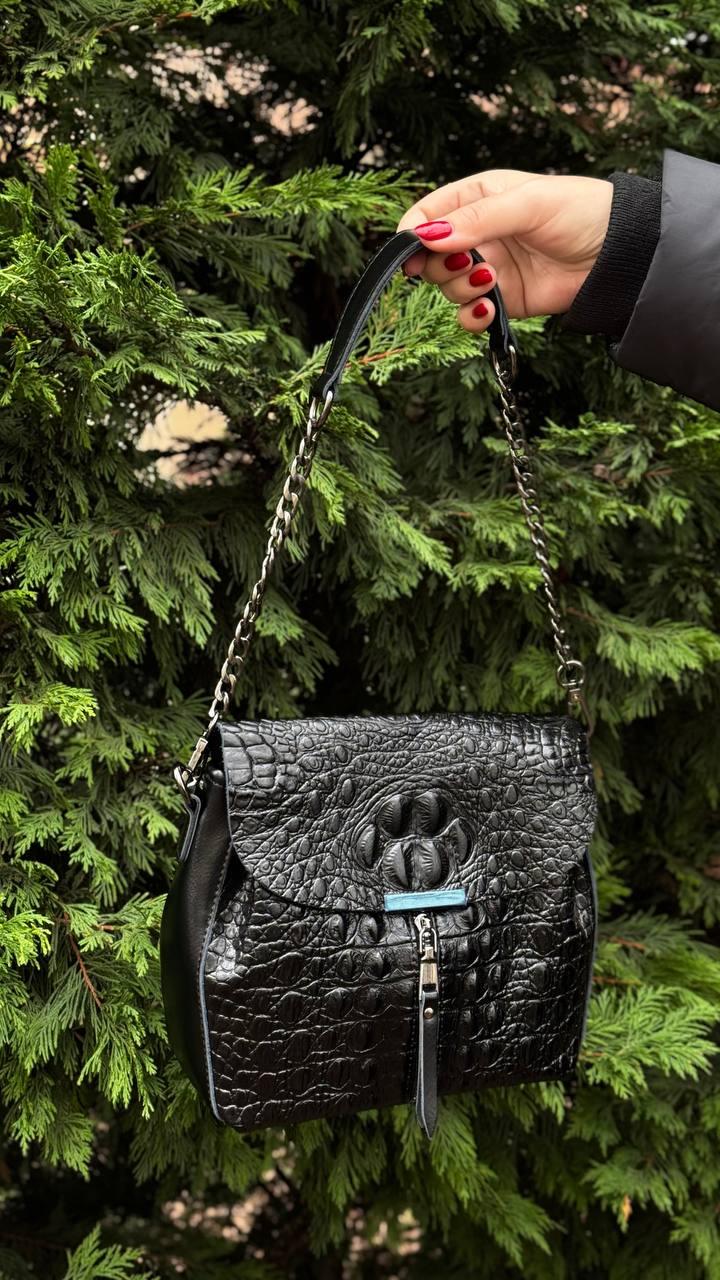 Женская сумочка натуральная кожа Черный (72439)