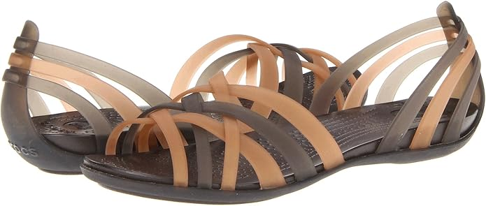 Босоніжки жіночі Crocs Huarache Flat Bronze р. 34/35 Чорний (24141)