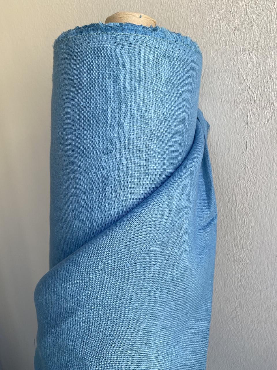Ткань костюмная LINEN PLUS 100% лен 150 см 1586 Голубой - фото 5 Ткань костюмная LINEN PLUS 100% лен 150 см 1586 Голубой - фото 5