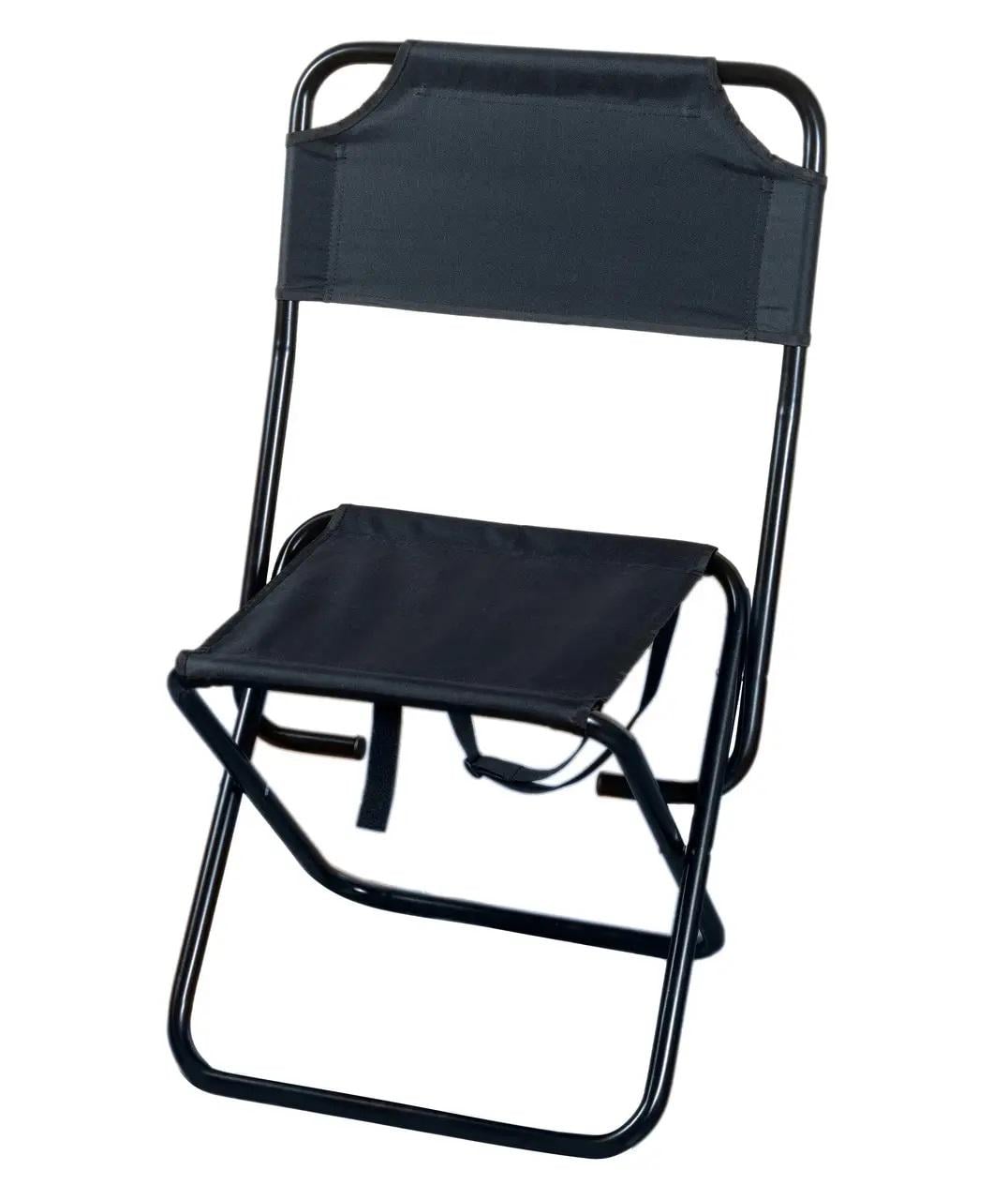 Стул туристический складной со спинкой NeRest NR-22 Черный