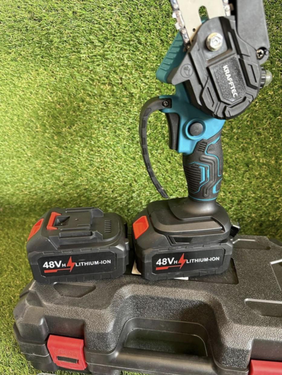 Пила акумуляторна Krafftec GT-6120 Black [48V 6 Ah 1200 Вт 2 х АКБ 6" (30485066) - фото 2