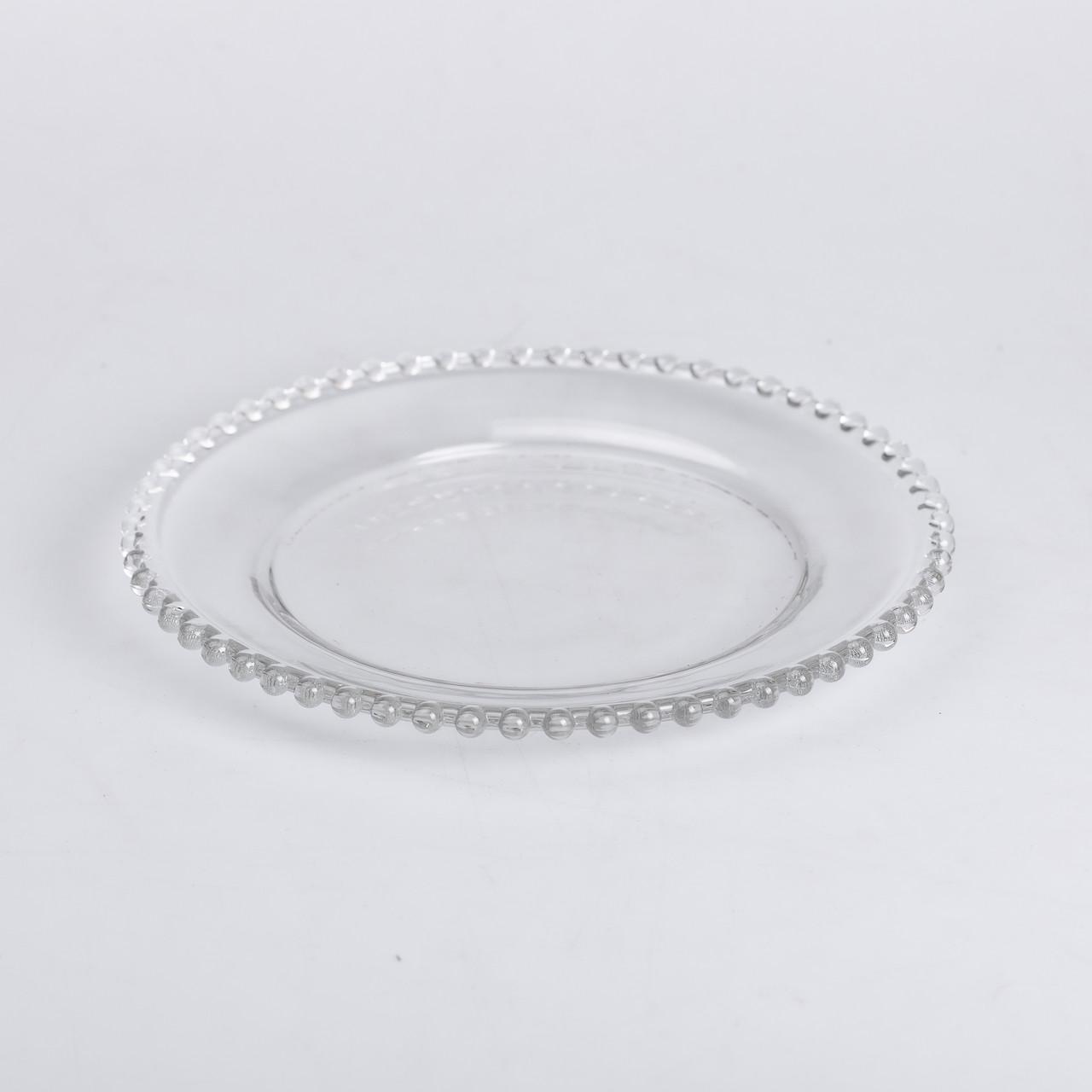 Тарілка десертна Перлини скляні 18,5 см (6011) - фото 3 Тарілка десертна Перлини скляні 18,5 см (6011) - фото 3