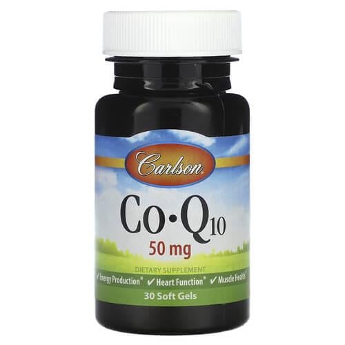 Коэнзим Q-10 Carlson CoQ10 50 мг 30 Soft Gels (CAR-08220)