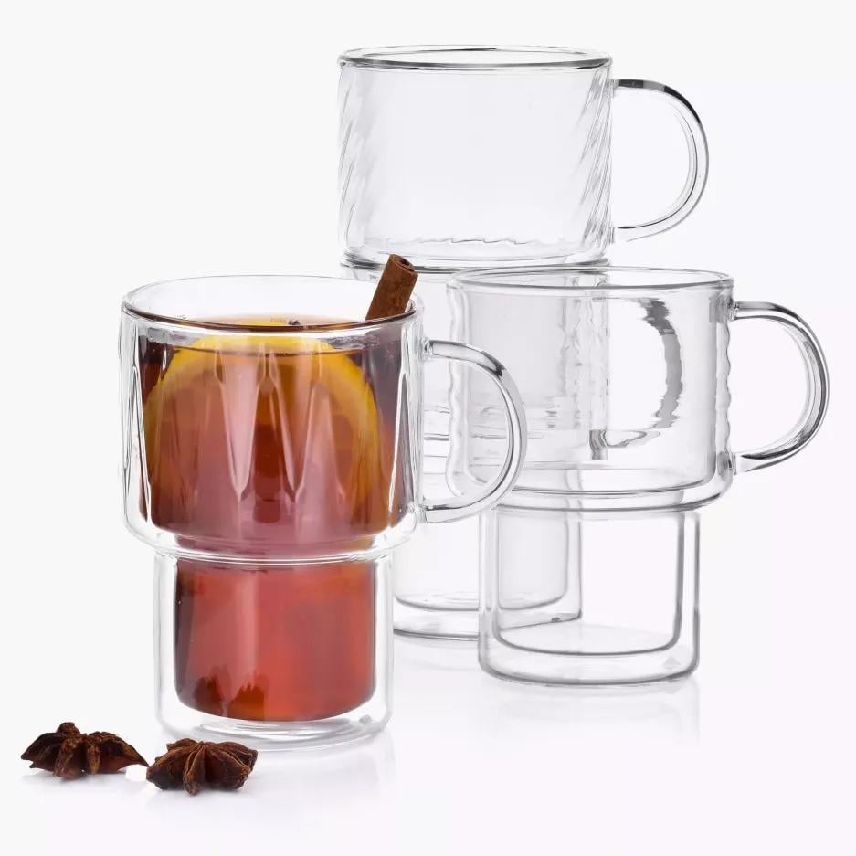 Набор чашек с двойными стенками DUKA ASTRID 280 мл 4 шт. Прозрачный (1217916)