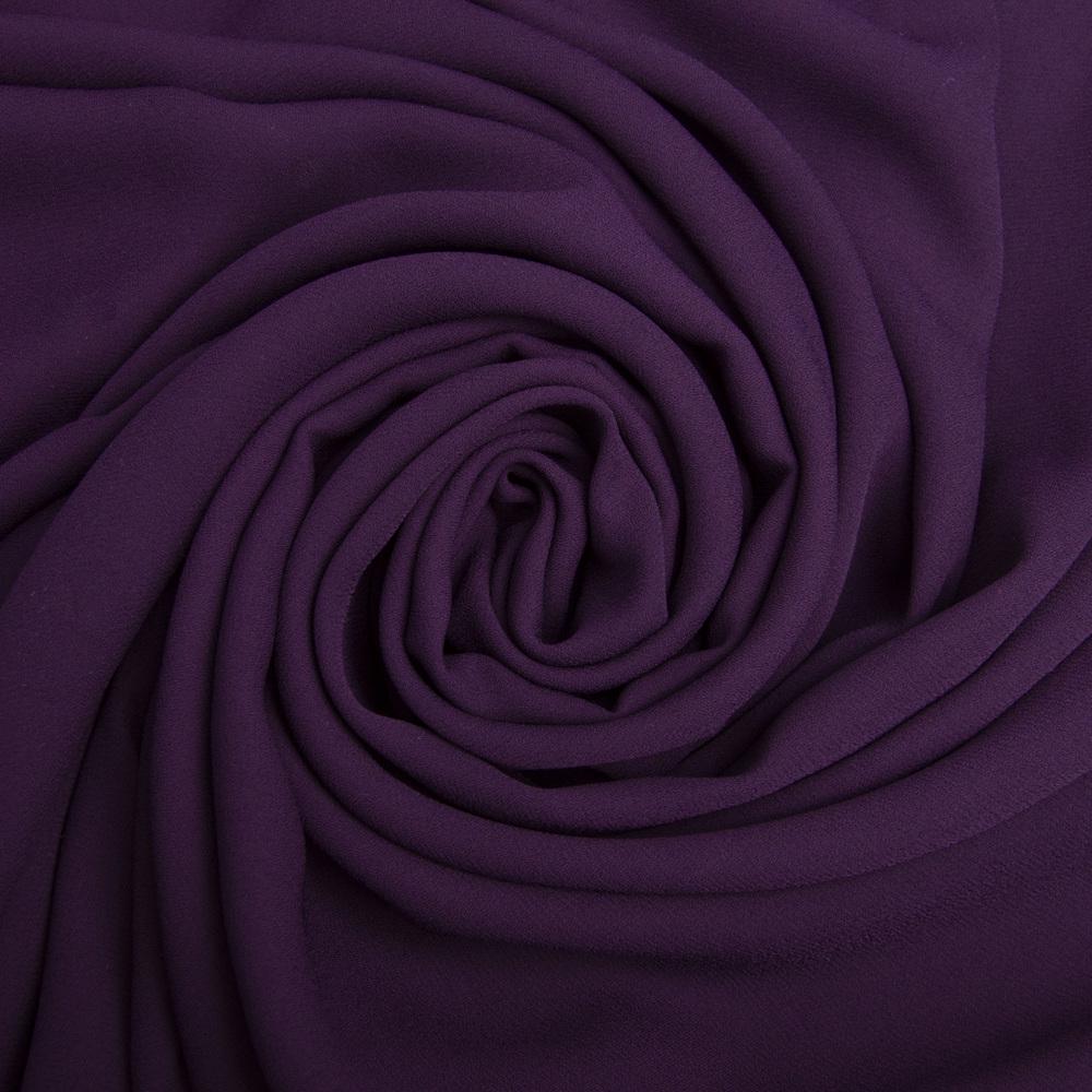 Тканина шифон креп однотонний Баклажан (24126)