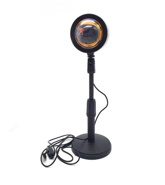 Лампа проекционная Sunset Lamp RGB LED с эффектом заката с пультом 16 оттенков