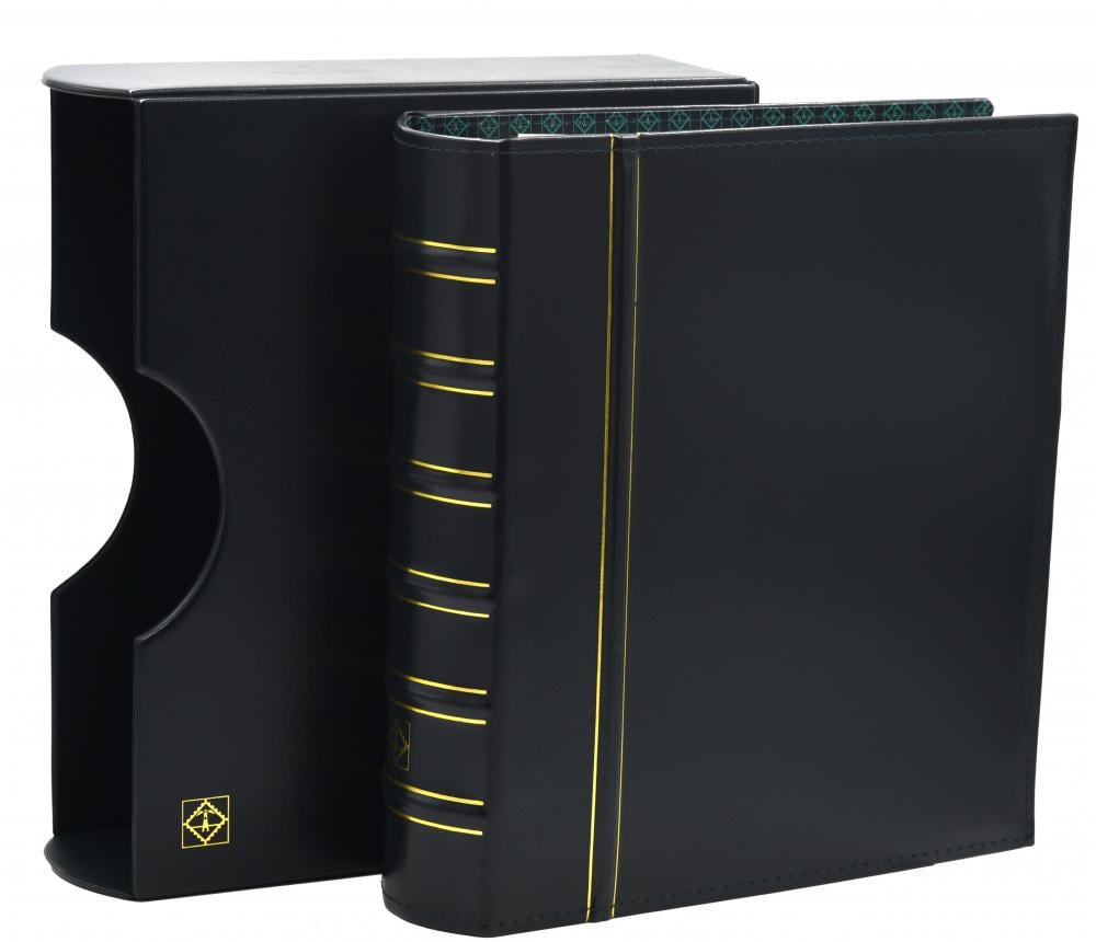 Альбом Leuchtturm GRANDE GIGANT для монет или банкнот с футляром Зеленый (А00662)