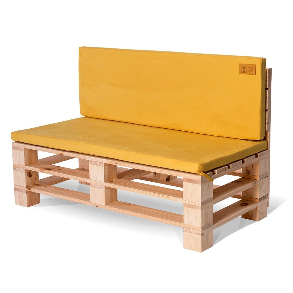 Комплект подушек для садовой мебели SanchoBAG Велюр 120x40x5/120х60x10 см Butternut (pvm-1014-sb210-15)