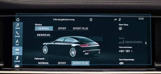 Стекло защитное Pixsel гибридный глянец на монитор Porsche Panamera 13,6“ 2017-2023