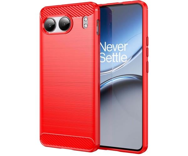 Чохол - накладка Polished Carbon для OnePlus Nord 4 Червоний