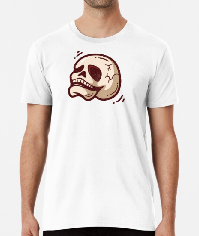 Футболка чоловіча Stedman з принтом Череп Хелловін XXXL Білий (ПН169-12)