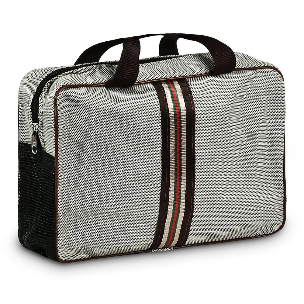 Косметичка дорожная Stenson Smart с 2 короткими ручками 26х18х9,5 см Серый (420e251f)