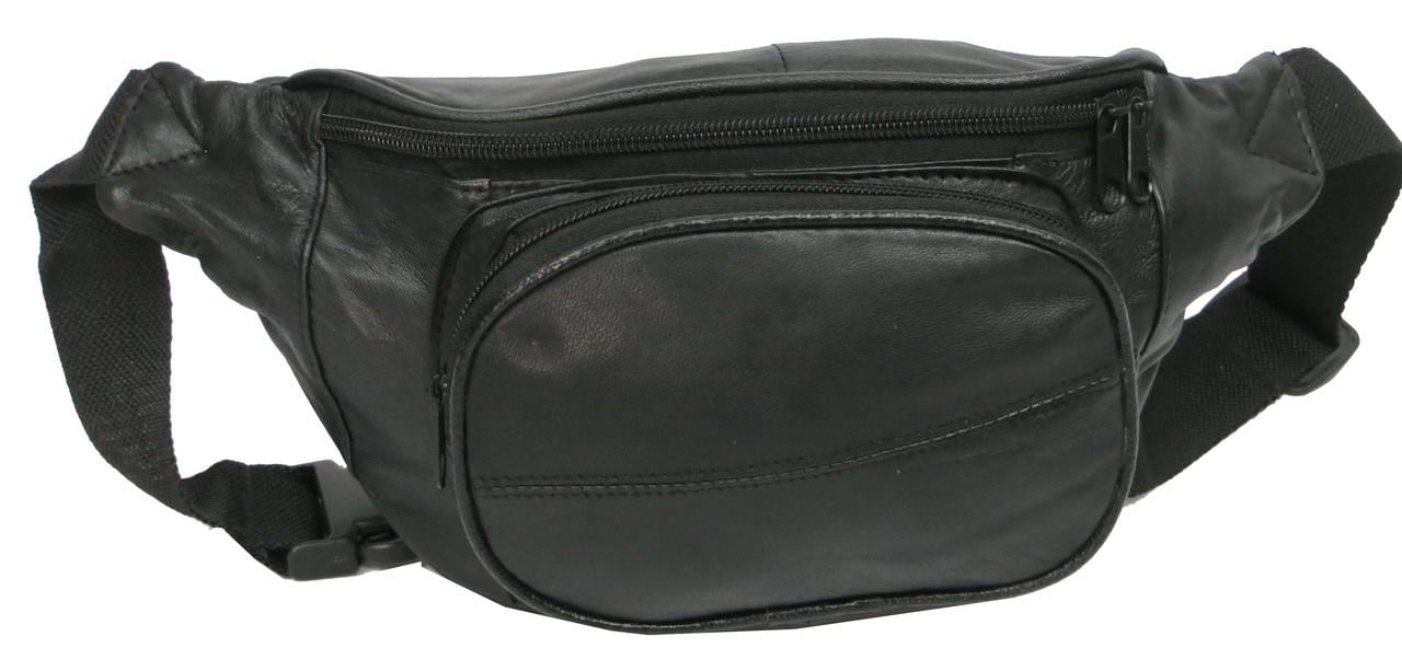 Сумка бананка кожаная Cavaldi 903-353 Черный