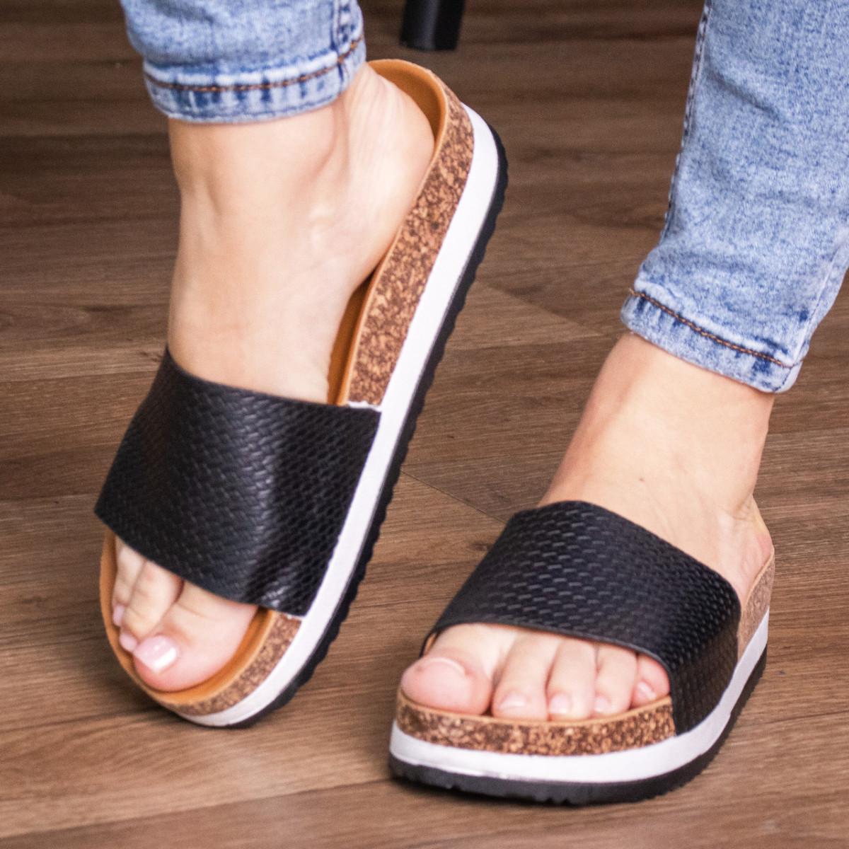 Шльопанці жіночі Fashion р. 41 25,5 см Чорний (3053)