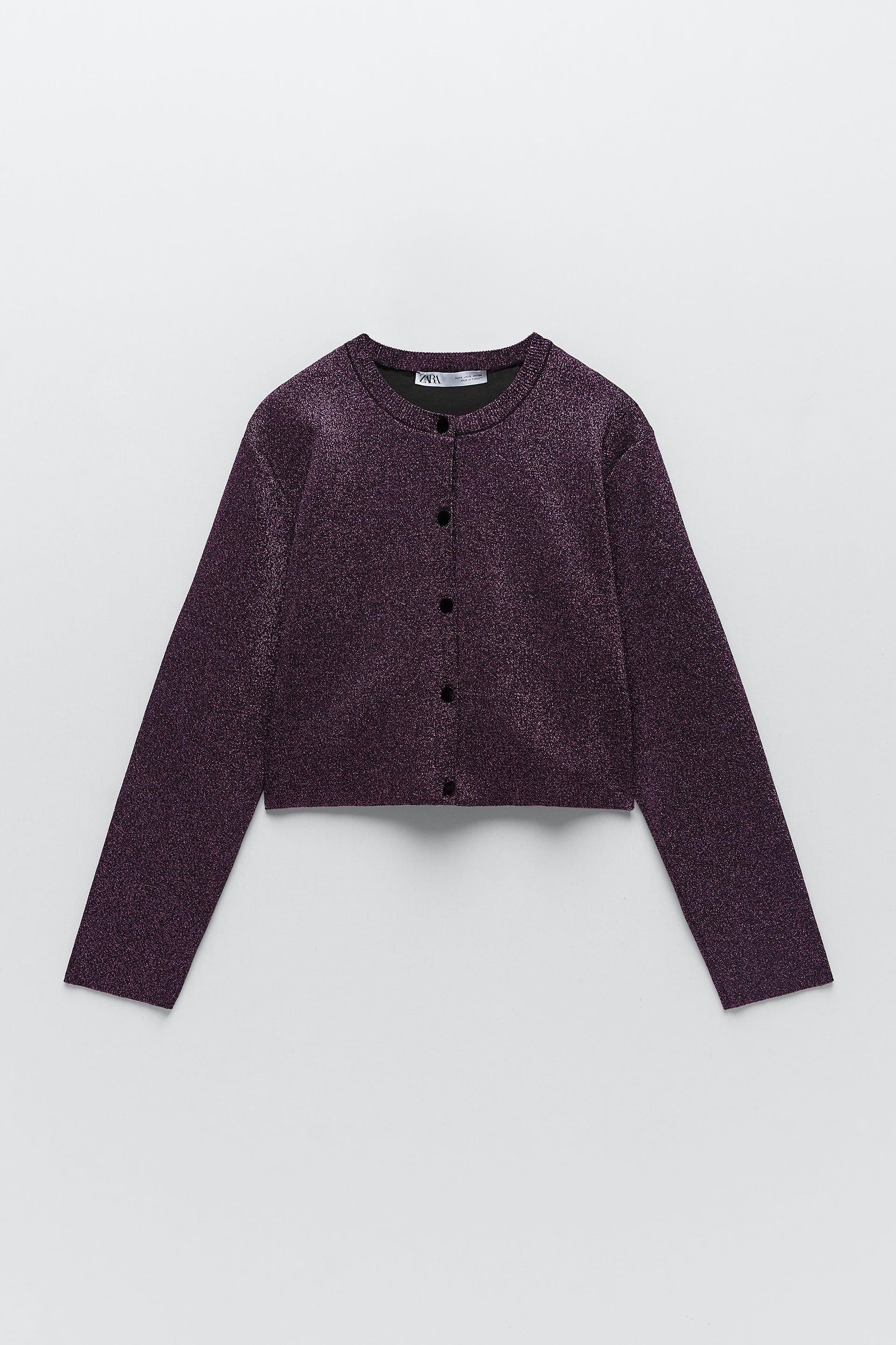 Кардиган Zara S Чорно-фіолетовий (4331117603)