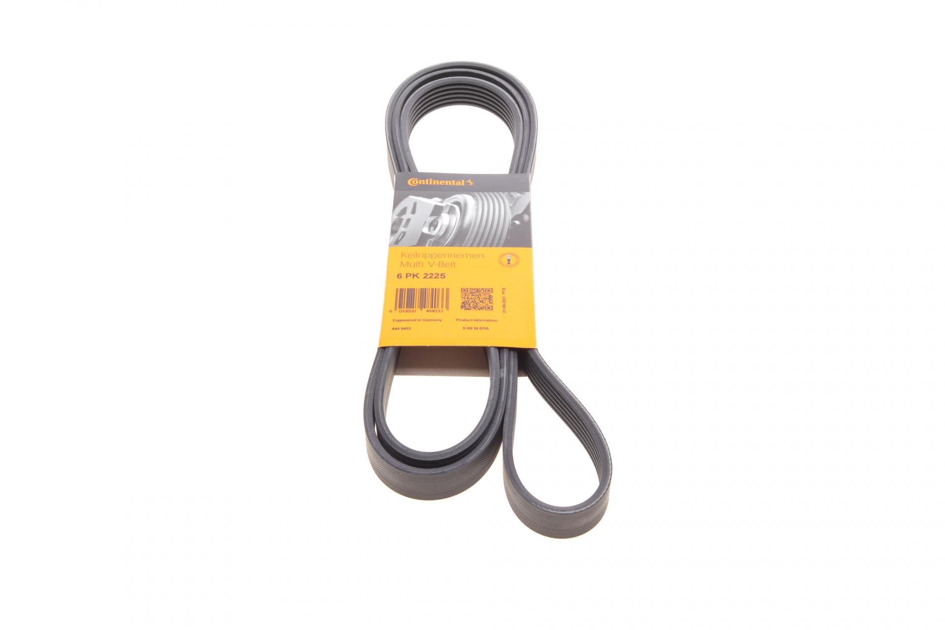 Ремінь генератора Continental VOLKSWAGEN T4 2.5 90-03/Ford Fiesta/Mondeo 1.8/2.0 00-08/Jeep Cherokee 3.7 01-08 (6PK2225)