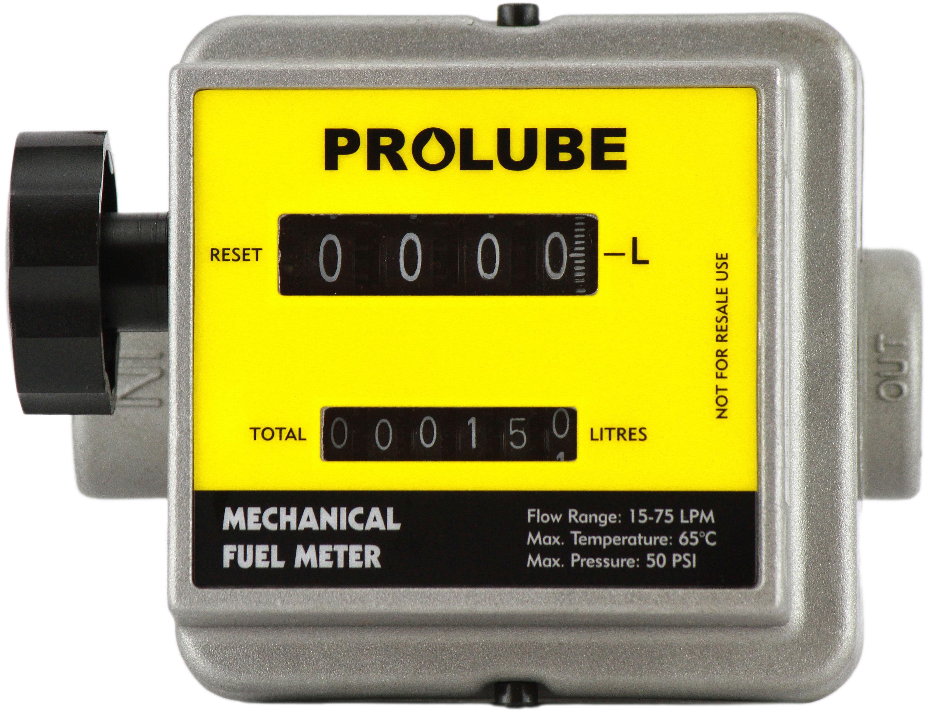 Лічильник механічний для дизельного палива Prolube FM-100 до 75 л/хв BSPP 3/4"